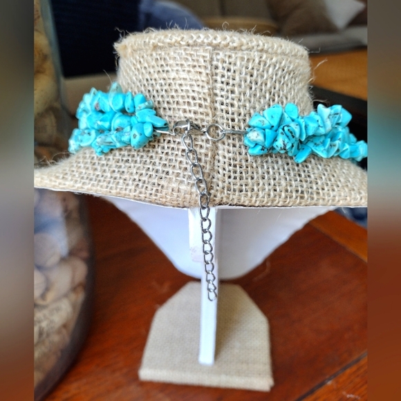 Genuine Turquoise 3 Strand beaded necklace​ - Picture 5 of 5